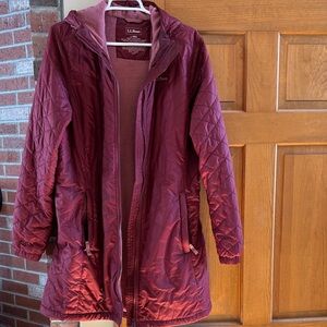 L.L. Bean Women's Puffer Coat - Deep Red